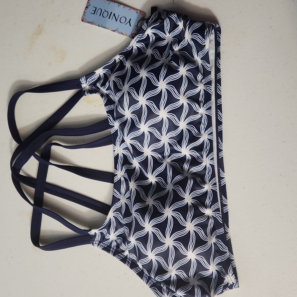 Younique Blue and White Strappy Bra